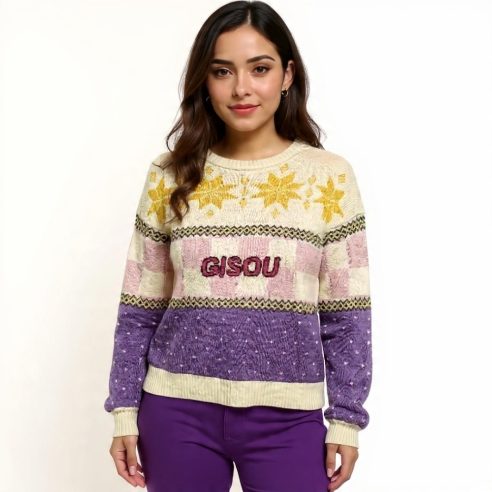 🩷Gisou Limited Edition 2022 Holiday Wool Blend Sweater One Size(P2P 25")